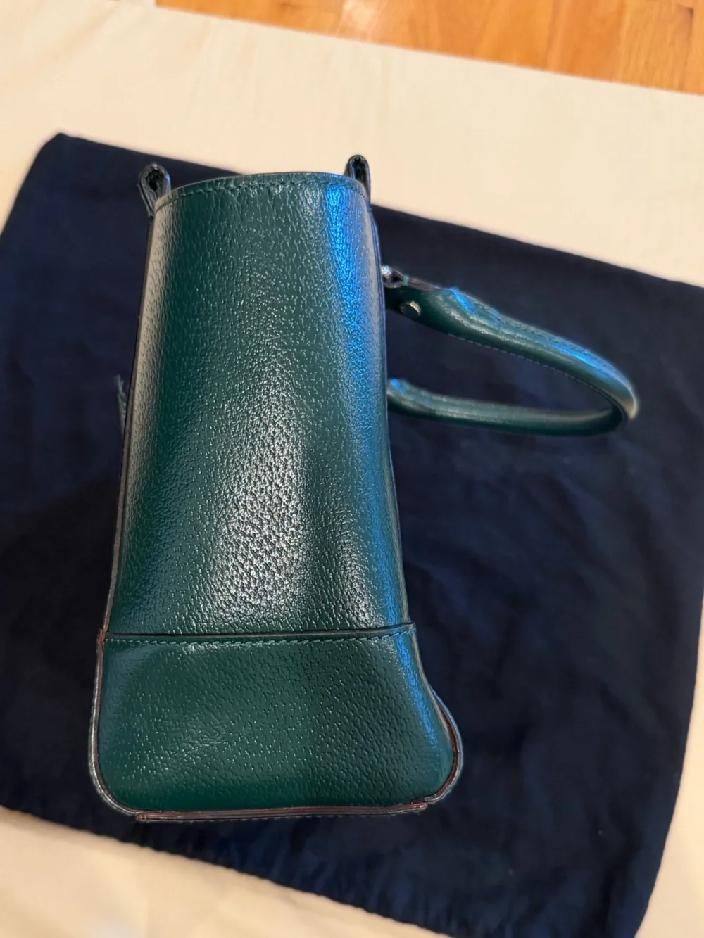 Kate Spade Forest Green Pebbled Leather Satchel & Wallet